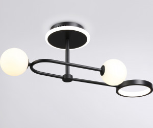 FL66223/3 BK черный 29W 3000K-6400K+G9/2 630*230*240 (ПДУ ИК)