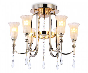 TR3244/6 SGD/FR золото/белый матовый E14*6 max 40W D600*520