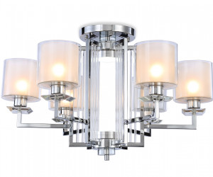 TR4418/6 CH/CL/FR хром/прозрачный/белый матовый E27*6 max 40W D748*463