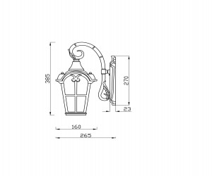 Настенный светильник (бра) Outdoor O413WL-01BZ