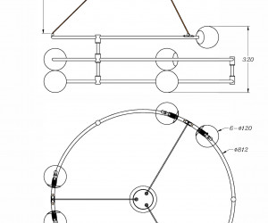 Подвесной светильник Maytoni MOD317PL-06B