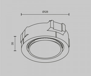 Встраиваемый светильник Technical DL019-GX53-W