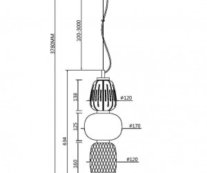Подвесной светильник Maytoni MOD267PL-L32CH3K