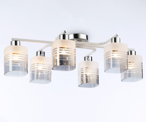 TR303207/6 WH/CH/SM/FR белый/хром/дымчатый/белый матовый E27*6 max 60W 710*400*200