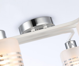 TR303207/6 WH/CH/SM/FR белый/хром/дымчатый/белый матовый E27*6 max 60W 710*400*200