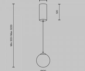 Подвесной светильник Maytoni MOD464PL-L5BSK