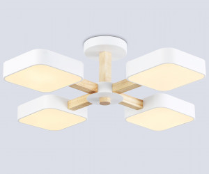 FL4879/4 WH/WD белый/дерево 24W 3000-6000K D610*160 (без ПДУ)