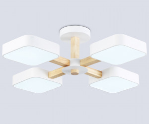 FL4879/4 WH/WD белый/дерево 24W 3000-6000K D610*160 (без ПДУ)