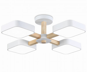 FL4879/4 WH/WD белый/дерево 24W 3000-6000K D610*160 (без ПДУ)