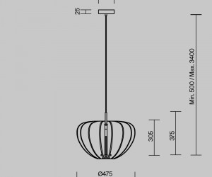Подвесной светильник Maytoni MOD398PL-01BR