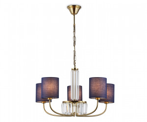 LH71271/5 BS/DB латунь/темно синий E14/5 max 40W D650*840