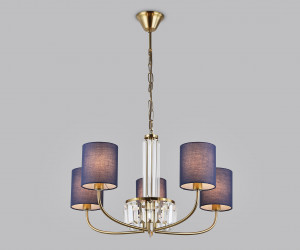 LH71271/5 BS/DB латунь/темно синий E14/5 max 40W D650*840