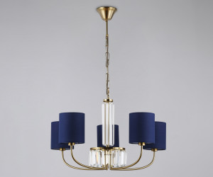 LH71271/5 BS/DB латунь/темно синий E14/5 max 40W D650*840