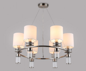 LH71291/6 SN/WH никель/белый E14/6 max 40W D680*730