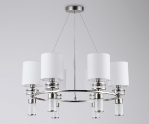 LH71291/6 SN/WH никель/белый E14/6 max 40W D680*730