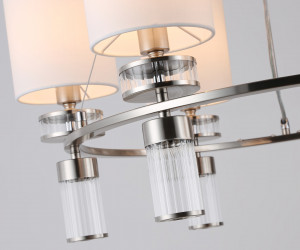 LH71291/6 SN/WH никель/белый E14/6 max 40W D680*730