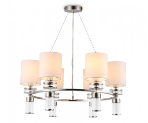 LH71291/6 SN/WH никель/белый E14/6 max 40W D680*730