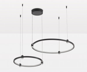 FL5525/2+6 BK черный 45W 3000K/4200K/6400K D600/400*1300 (без ПДУ)