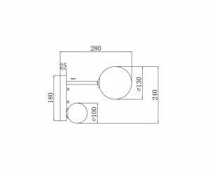 Настенный светильник (бра) Freya FR5376WL-02B