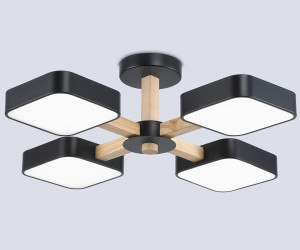 FL4880/4 BK/WD черный/дерево 72W 3000-6000K D610*160 (без ПДУ)