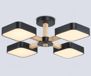 FL4880/4 BK/WD черный/дерево 72W 3000-6000K D610*160 (без ПДУ)