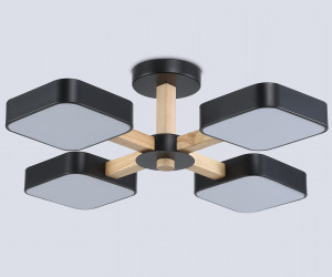 FL4880/4 BK/WD черный/дерево 72W 3000-6000K D610*160 (без ПДУ)