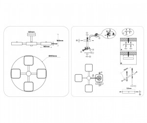FL4880/4 BK/WD черный/дерево 72W 3000-6000K D610*160 (без ПДУ)