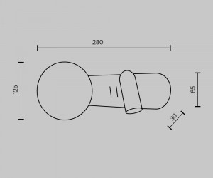 Настенный светильник (бра) Maytoni MOD350WL-01BBS