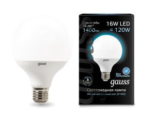 Лампа Gauss LED G95 E27 16W 4100K 1/32