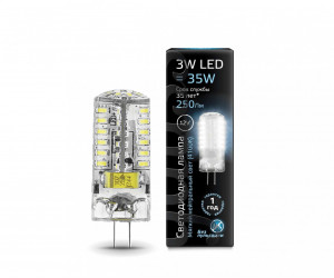 Лампа Gauss LED G4 12V 3W 240lm 4100K силикон 1/20/200