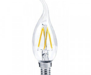 Лампа светодиодная LED-СВЕЧА НА ВЕТРУ-PREMIUM 7Вт 160-260В Е14 3000К 630Лм прозрачная ASD*