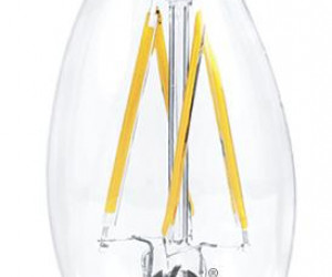 Лампа светодиодная LED-СВЕЧА НА ВЕТРУ-PREMIUM 5.0Вт 160-260В Е14  4000К 450Лм прозрачная ASD