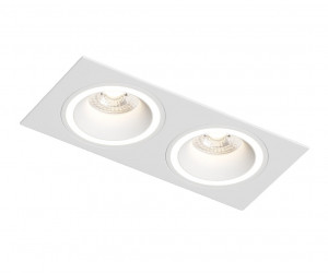 DK2062-WH Встраиваемый светильник, IP 20, до 15 Вт, GU10, LED, белый, алюминий