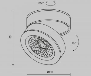 Потолочный светильник Technical C022CL-12W3K-B-1