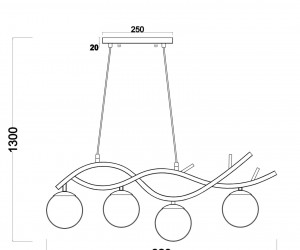 Подвесной светильник Freya FR8014PL-04BS