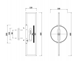 Настенный светильник (бра) Maytoni MOD099WL-01G