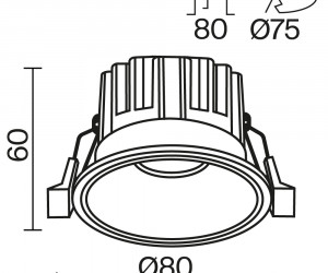 Встраиваемый светильник Technical DL058-12W3K-B