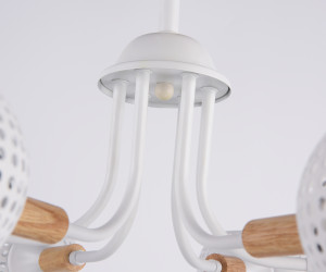 TR80166/6 WH/LWD белый/светлое дерево E14/6 max 40W D690*370