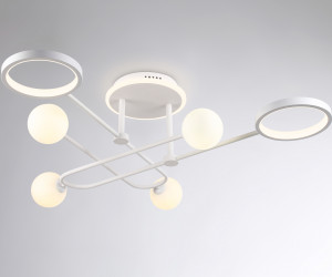 FL66229/6 WH белый 48W 3000K-6400K+G9/4 880*880*240 (ПДУ ИК)