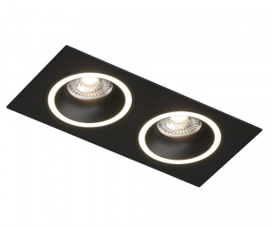 DK2062-BK Встраиваемый светильник, IP 20, до 15 Вт, GU10, LED, черный, алюминий