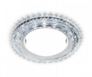 G288 CH хром/прозрачный GX53+3W(LED WHITE)