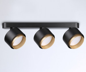 TN71295/3 BK/GD черный/золото GX53/3 max 12W 400*95*137