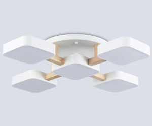 FL4881/5 WH/WD белый/дерево 90W 3000-6000K 675*675*110 (без ПДУ)