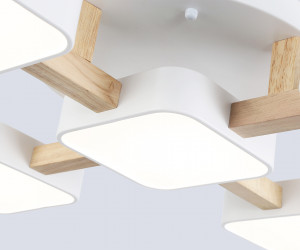 FL4881/5 WH/WD белый/дерево 90W 3000-6000K 675*675*110 (без ПДУ)