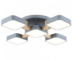 FL4882/5 GR/WD серый/дерево 90W 3000-6000K 675*675*110 (без ПДУ)