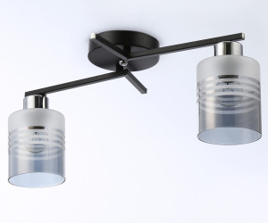 TR303211/2 BK/CH/SM/FR черный/хром/дымчатый/белый матовый E27*2 max 60W 500*170*200