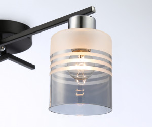 TR303211/2 BK/CH/SM/FR черный/хром/дымчатый/белый матовый E27*2 max 60W 500*170*200