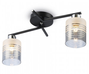 TR303211/2 BK/CH/SM/FR черный/хром/дымчатый/белый матовый E27*2 max 60W 500*170*200