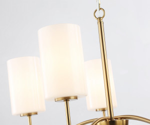 LH56051/5 BS/FR латунь/белый матовый E14*5 max 40W D590*950