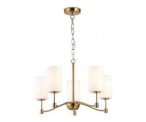 LH56051/5 BS/FR латунь/белый матовый E14*5 max 40W D590*950